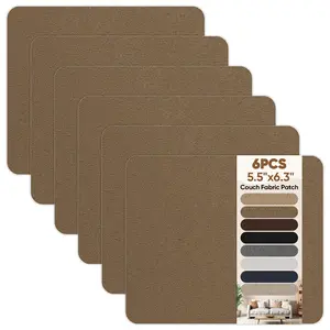 Couch Patch Repair Fabric,Piece SelfAdhesive Couch Patches,Quick Fix Sofa Chair Car Seat,Furniture,Upholstery Repair Kit. (Brown)