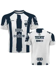 Beach surfing Summer Mexico 25_26 New Football Home Jersey Rayados Monterrey 3D Printed Quick-dry Soccer T-Shirt Men's Sports