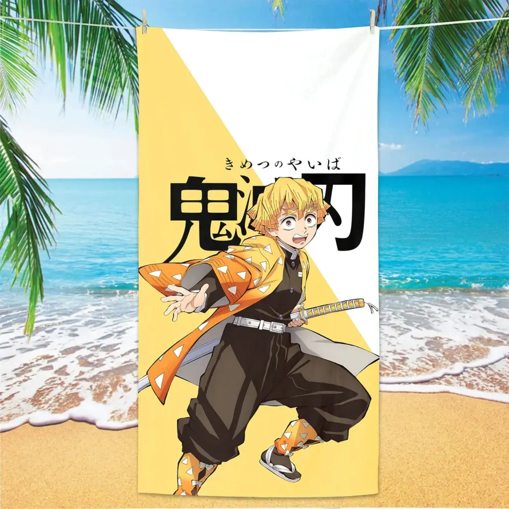 Anime Demon Slayer Beach Towels -  Demon Slayer  Beach Towel -   Beach Towel Summer Pool Gift For Yaiba Fan