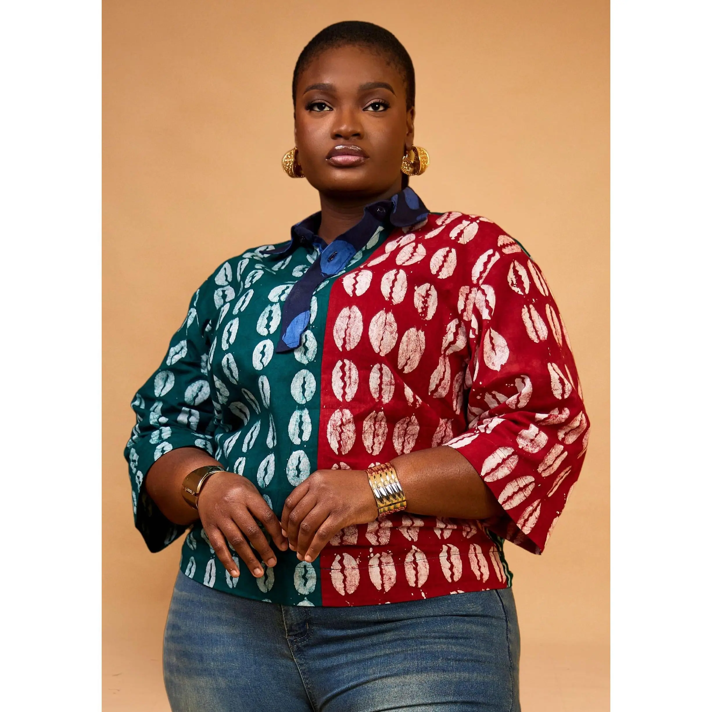 Cowrie Patch Shirt (Hand-Dyed)