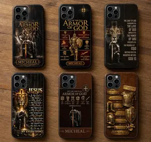 Personalized Lion of Judah Phone Case, Jesus Quote Bible Verse, Christian Cross Rustic Design, Armor of God Case, Case for Iphone