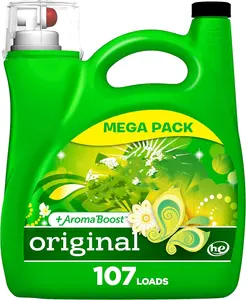 Laundry Detergent Liquid, Original Scent, 107 Loads, 154 fl oz, HE Compatible Laundry Soap with Febreze and Oxi Household Cleaning