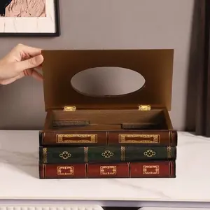 Vintage Book-Style Tissue Box