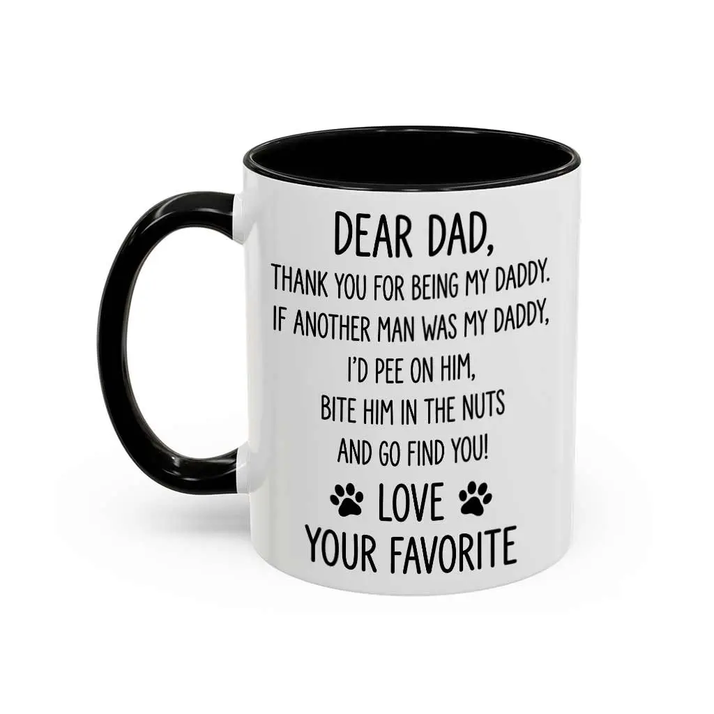 Stylish Ceramic Coffee Mug - Funny Dog Dad Beverage Cup, Father's Day Gift for Pet Lovers - scs17683