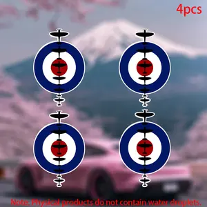 4pcs-Royal Air Force Spitfire Sticker-Car stickers for doors, windows, laptops, luggage, furniture and bumpers-durable adhesive vinyl material