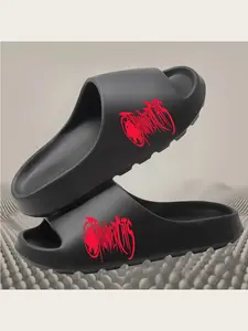 ThunderCats Official Logo Slippers Men Women Unisex Soft Comfortable Indoor Home Non-Slip sole House Shoes for Fans Red Black Design Lightweight Breathable Footwear