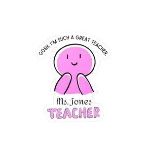 Personalized Teacher Kiss-Cut Vinyl Decal, Custom Name Teacher Sticker, Classroom sticker, Teacher Gift, Laptop Decals, Car Window Decals