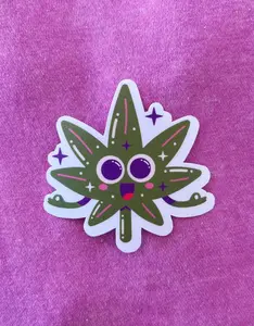 Esme & Elodie Meditating Marijuana Sticker