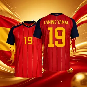 2026 Spain National Home And Away 19# Lamineyamal 20# Pedri Short And Long Sleeve Soccer Jersey Fans Version Breathable