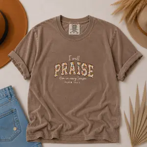 Comfort Colors I will Praise him in every Season Jesus Shirt, Christian Fall Tee, Grateful Jesus Christian Shirt, Family Thanksgiving Shirt - TrendWear USA