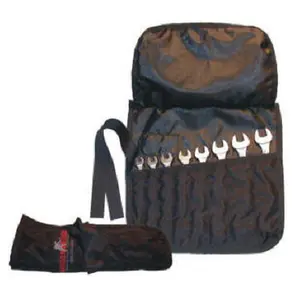 212 MAIN Paktek 8-Pocket WrenchWrap Tool Bag Roll - Flap Cover, SAE/Metric Organizer with Tie-Off, Functional Pouch for Hand Tool Storage Needs