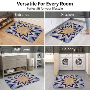 1 piece of 2D flat fashion themed carpet, soft and absorbent, anti slip and wear-resistant, good elasticity, suitable for living rooms, bedrooms, kitchens, bathrooms, and other home and outdoor decoration, durable and washable, can be used as pet mats