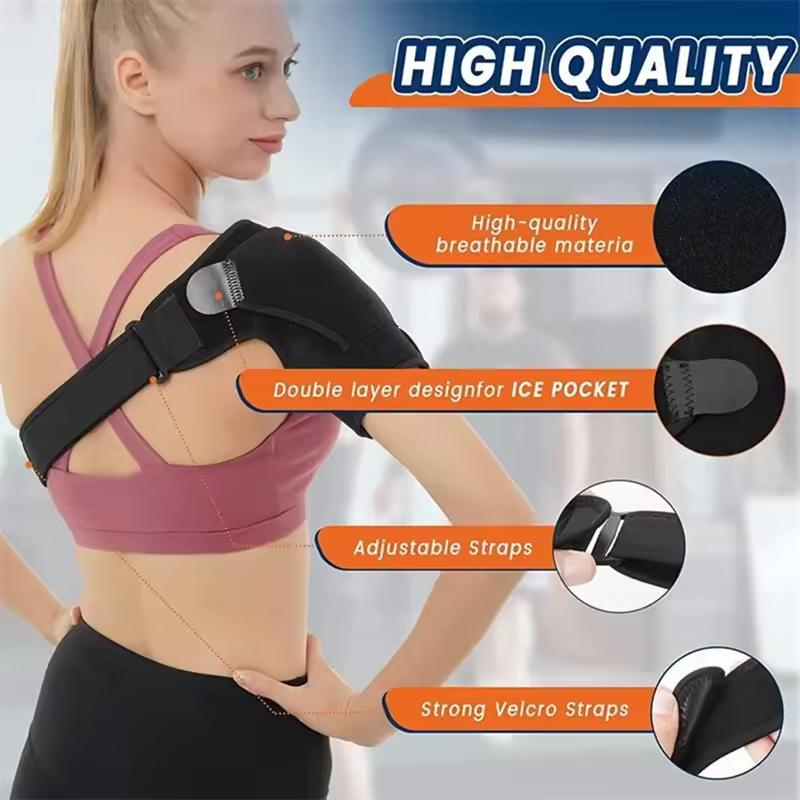 Adjustable Shoulder Support Brace with Compression Pad for Rotator Cuff Relief AC Joint Pain Recovery Left Right Shoulder Injury Stabilizer