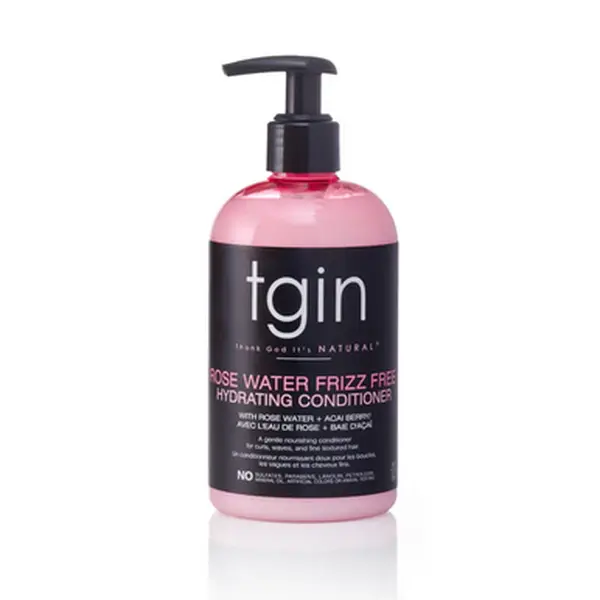 tgin Rose Water Hydrating Conditioner, Moisturizing Haircare for Dry Hair with Acai Berry, Sulfate-Free & Paraben-Free, 13 oz, Moisturizer