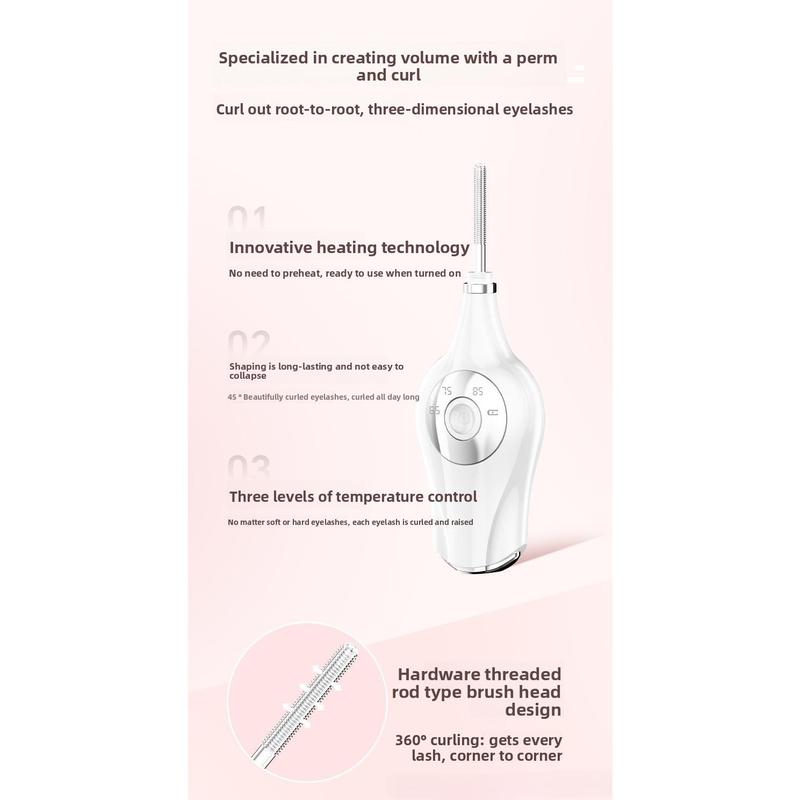 Three-in-one multi-temperature adjustment, anti-scald design, long-lasting curl, fast heating, creates naturally curled eyelashes, a professional eye makeup tool suitable for women and girls.