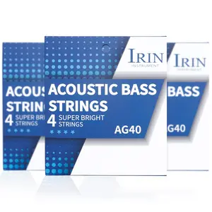 IRIN AG40 Acoustic Bass Strings 4 Strings Strings Hexagonal High Carbon Steel Core Red Copper Wound Silver Ball-End Guitar Parts
