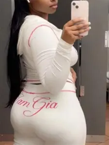 Gia Inspired 2 Piece Outfits for Women, Black Red Blue Colors, Zip Crop Top & Leggings Tracksuit, Y2K Retro Style, Slim Fit, Great Gift Idea for Her, Perfect for All Occasions & Daily Wear
