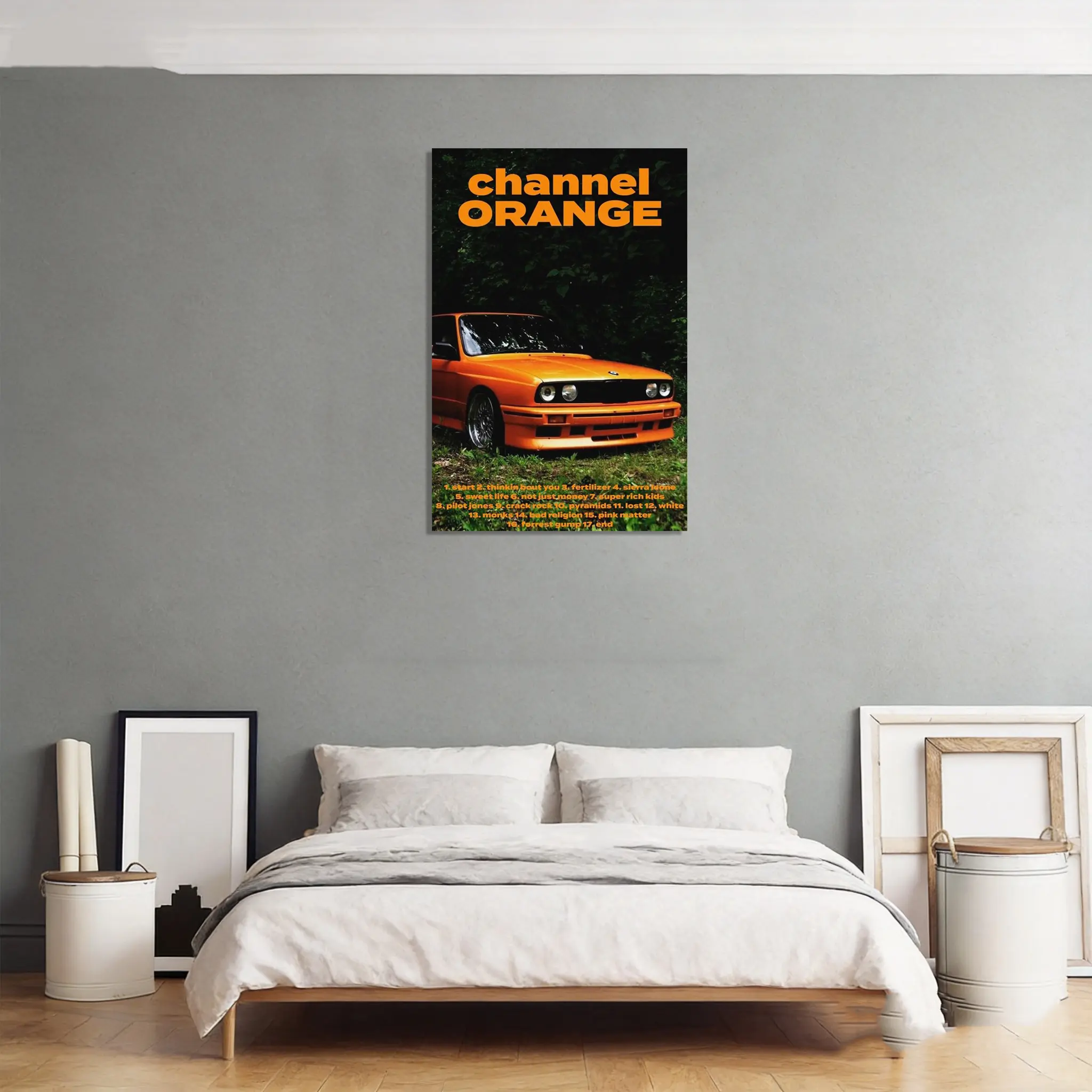 Frank Ocean Channel Orange HomeDecor WallArt LivingRoom Canvas for Bedroom Decor Canvas Poster Aesthetic Office Bathroom Painting Picture Print Modern Family