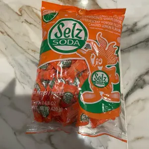 Selz Soda Lemon Powder Filled Hard Candy 100 Pieces