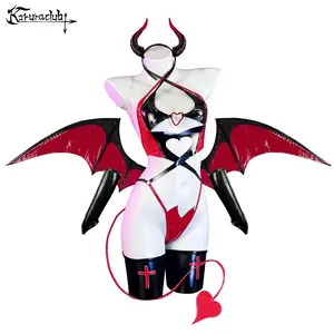 2026 Hottest Picks 6-Piece Seductive Succubus Cosplay Lingerie Valentine's Day Koruraclub Devil of Lust Costume KO69 SpringStatements