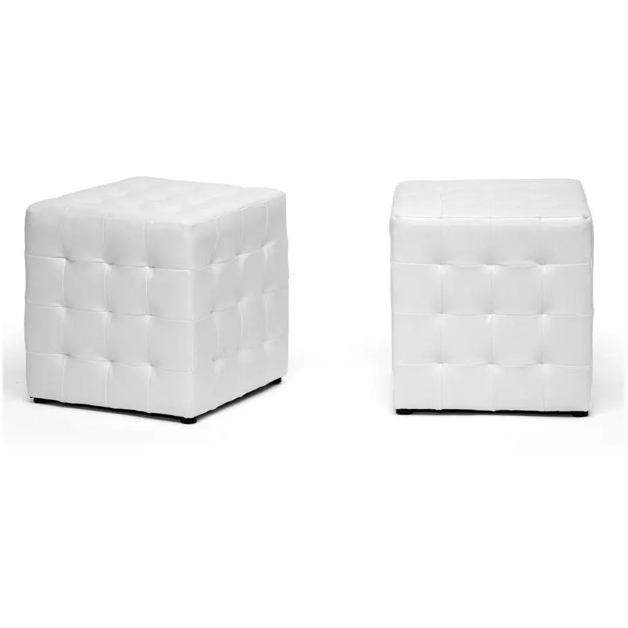 Siskal Modern Cube Ottoman Set of 2