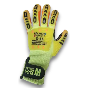 G4580 X55 Cut & Impact-Resistant Hi-Vis Gloves 12 Pairs