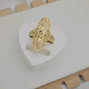 016 anillo plain gold-plated