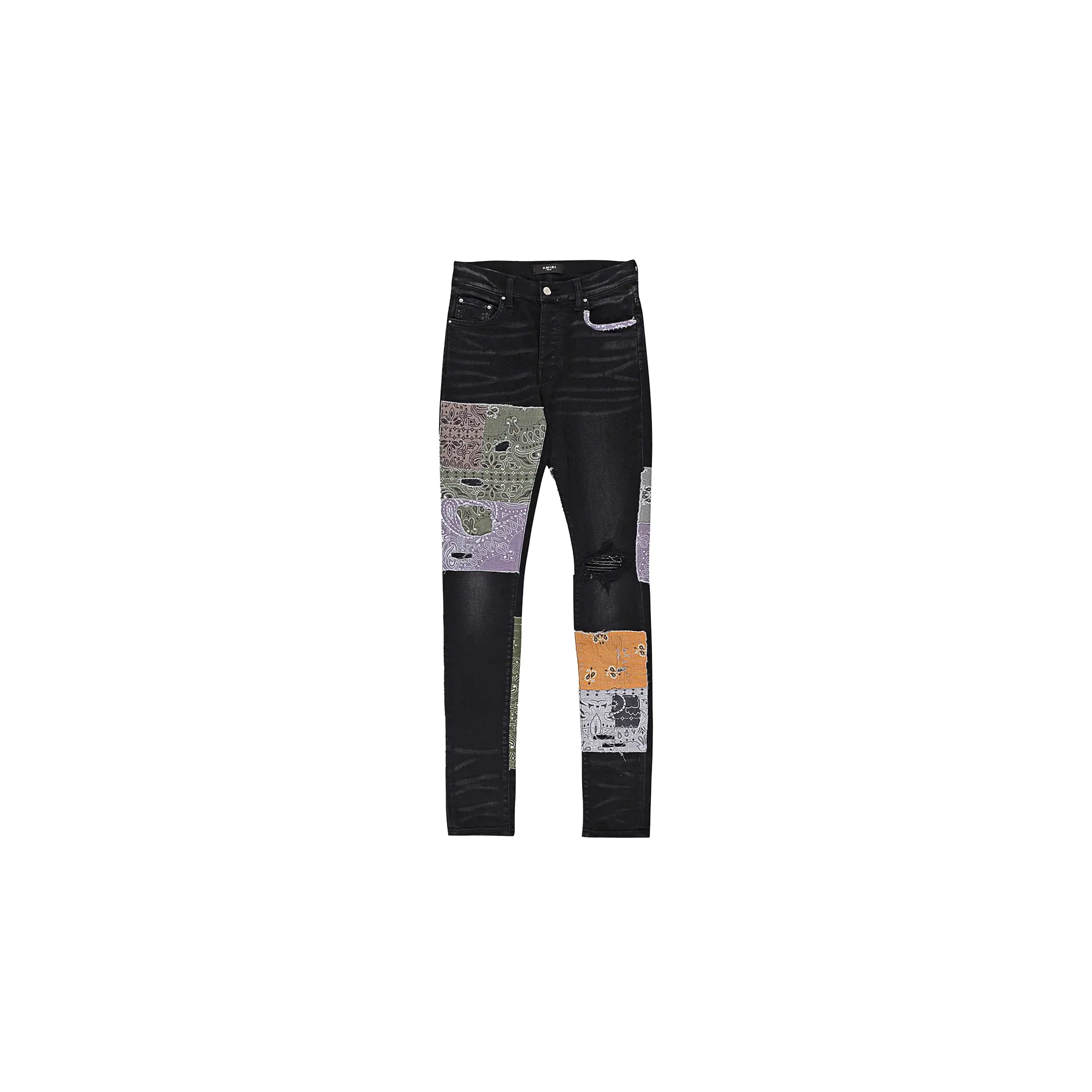 BANDANA ART PATCH JEAN "Aged Black" PF22MDS021