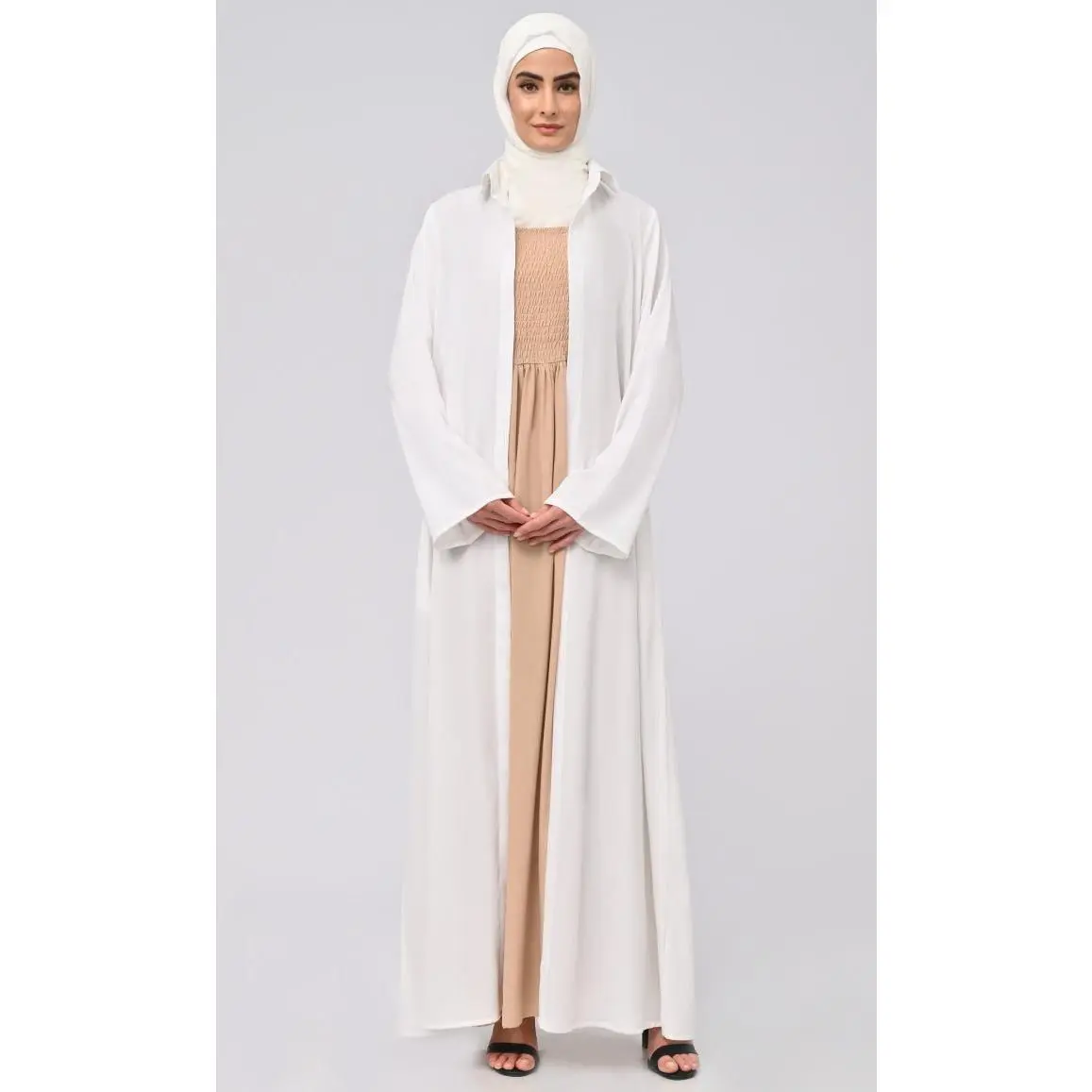 Maheen crepe Abaya With summer cool shrug