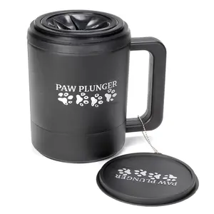 – Dog Paw Cleaner - Puppy Essentials - Portable Dirty Paw Washer - Ideal for Large Dogs - Black Pet Product Innovations LLC