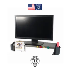 MagnaTrack Small Monitor Riser Bundle, Computer Stand, Desk Accessories, Work Desk Accessories for Computers & Office Equipment