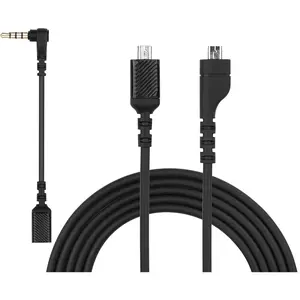 3/5 Cable, Aux Cord Replacement for SteelSeries Arctis 3/5/7, Pro, Pro + GameDac Headset - Detachable Audio Cable, 5ft