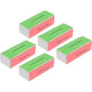 5pcs Nail File Kit Manicure Tools Sponge Nail Files Buffer Block for Women Female