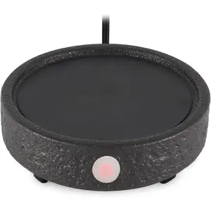 Mug Warmer,Coffee Warmer for Desk Candle Warmer,Safely Releases Scents Without a Flame,Electric Beverage Warmer Plate for Heating Coffee, Beverage, Milk and (Black-No Cup)
