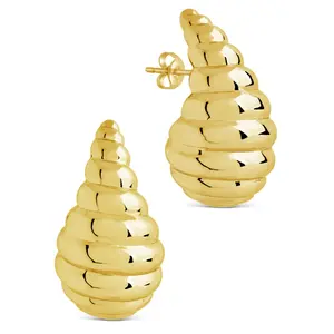 Corinne Twisted Polished Earrings
