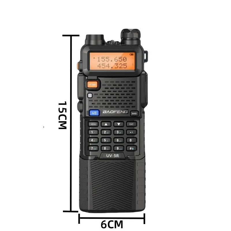 BAOFENG UV-5R Walkie Talkie, VHF/UHF Dual-Band Radio Transceiver with 128 Channels, FM Radio, CTCSS/DCS, Compact Durable Design for Ham Enthusiasts, Outdoor Activities Audio Portable Safety