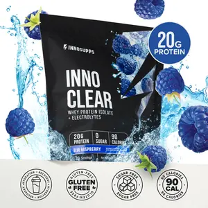 Inno Supps Inno Clear Whey Protein Isolate Powder with 20g Protein, Zero Sugar, Clean, Clear Protein in 3 Refreshing Flavors