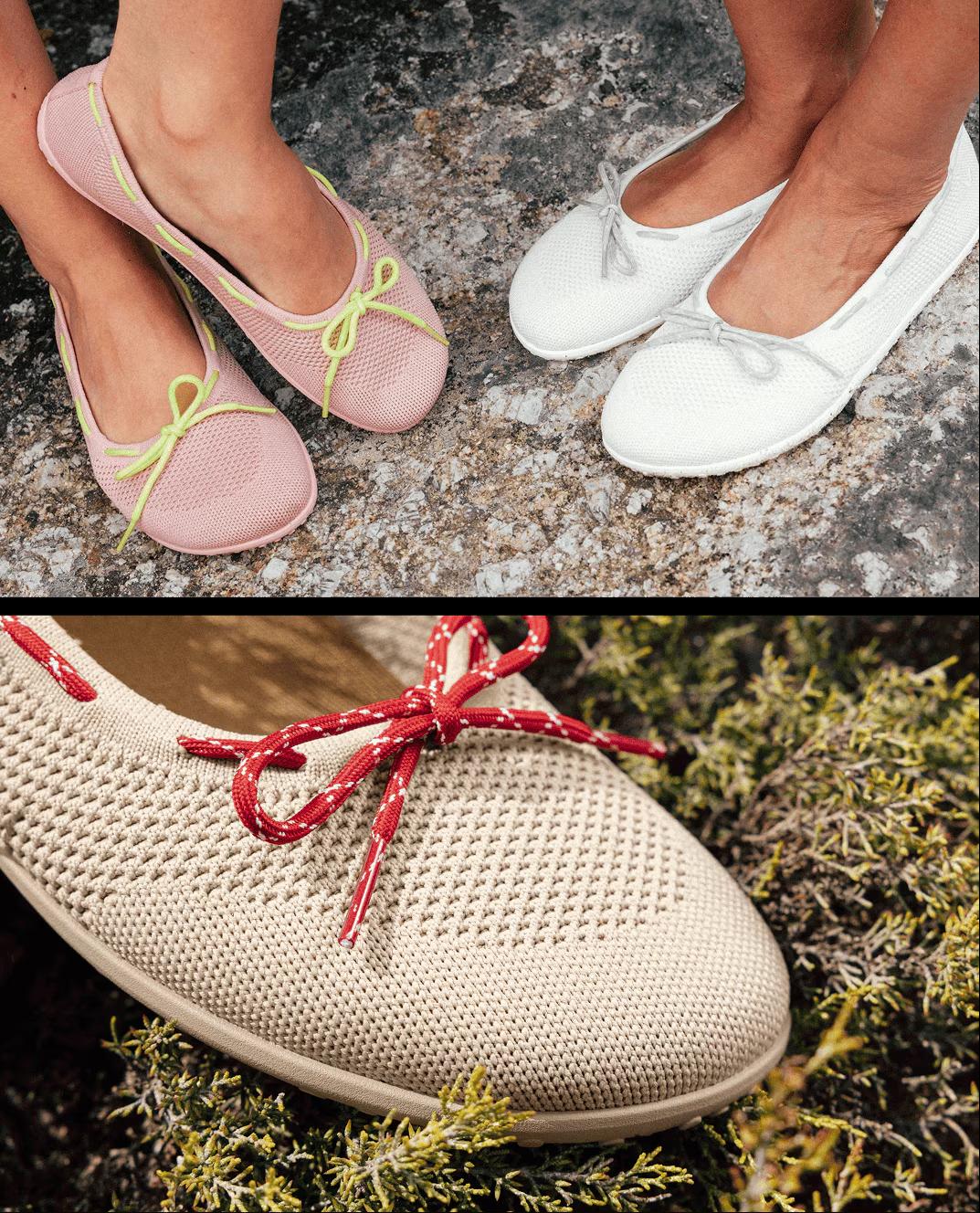 VIVAIA Round-Toe Mesh Barefoot Flats, Wide Feet Friendly, Mashine Washable, Ultra Lightweight, Summer Flats, Comfortable Ballet Flats, Suitable for Shopping, Vacations, Commute(Nika)