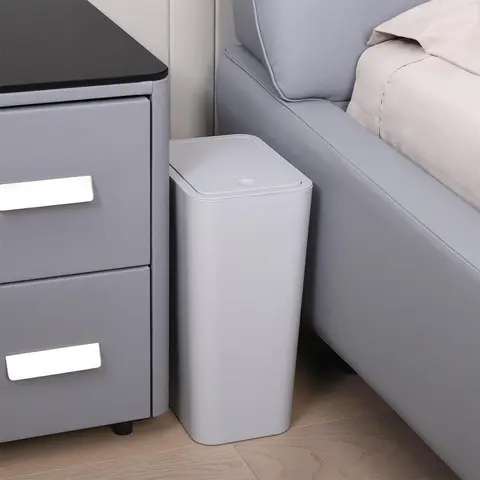 Trash Can with Lid, 1 Count 2.6 Gallon / 10 Liter Garbage Can with Lid, Wastebasket with Pop-up Lid for Toilet, Office, Bedroom, Living Room, Home Trash Can, Summer for Gift, Kitchen Bin, Household Waste Bin, Trashcan with Lid
