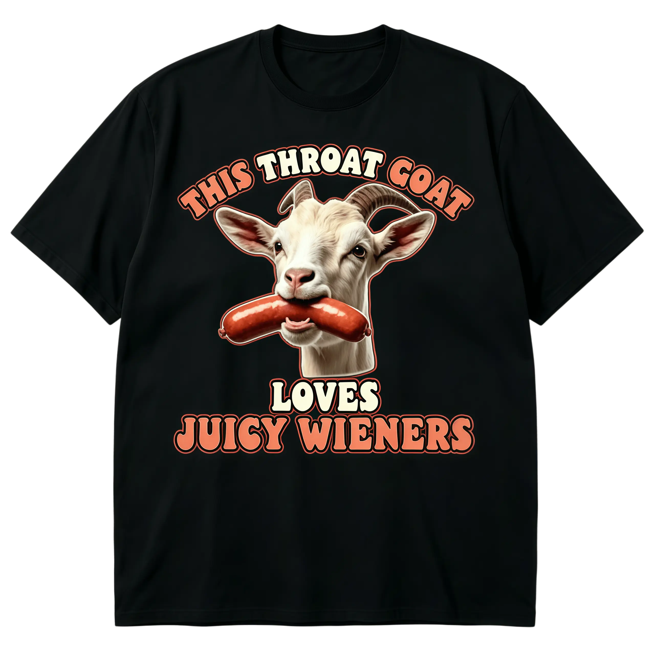 Funny T Shirt Goat Swallows Juicy Wieners Inappropriate Adult Graphic Tee For April Fools' Day Bachelor Party Father's Day BBQ Holiday Casual Outfits, Beach T Shirt, Summer Outfits, Graphic T Shirt, Basic T Shirt, Summer T Shirt