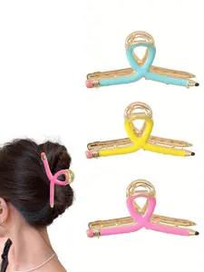 Fashion Pencil-Shaped Hair Clips Set, Fashionable Hair Clips, Sparkling Cute Non-Slip Hair Accessories, Perfect Back-To-School Gift for Teachers, Super Cute Clips