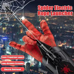 Spider Web Shooter V2 Upgrade, Interactive Role Play Toy for Kids Aged 3+, Includes Charger and Gloves, Perfect Gift for Holidays