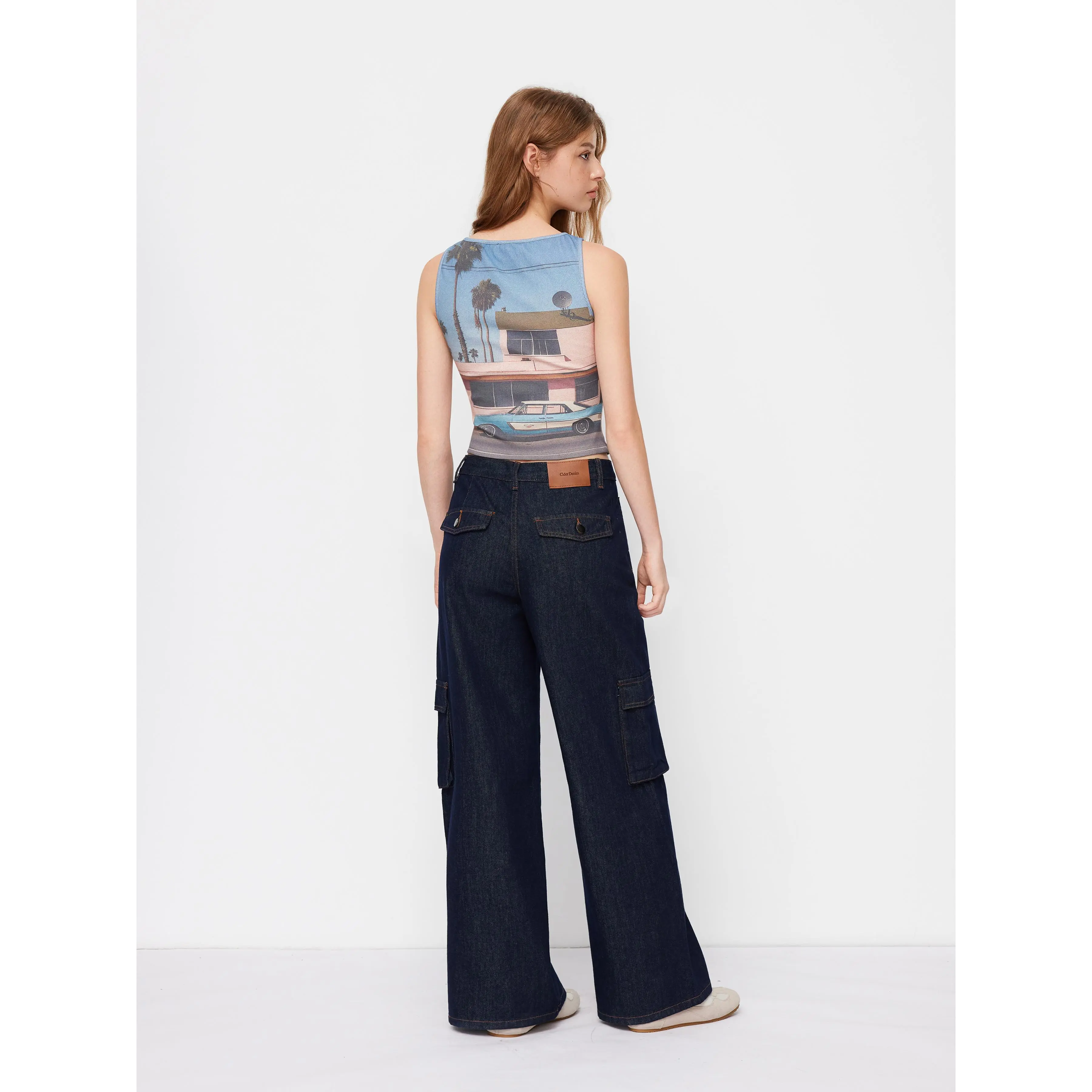 Cider Cotton-blend Boat Neck Graphic Tank Top SwimWeek SummerWins