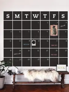 Chalkboard Calendar Wall Decal - Extra Large