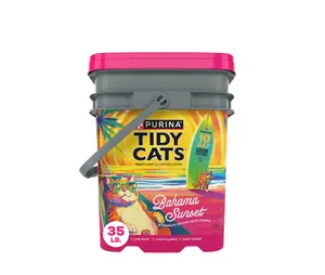Purina Tidy Cats Clumping Odor Control Cat Litter, Bahama Sunset Scent, 35 lb Pail