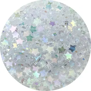 450 count   Shape Beads AB Colors Loose Pony Spacer Beads with Hole for  Making Necklace Earring Key Chains DIY Projects(Transparent AB)