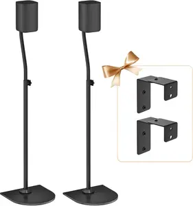 Universal Surround Sound Speaker Stands Pair Height Adjustable Extend 33" to 42" for , Vizio, , ,  Small Rear Speakers and   Surround Speaker Stands with Wall Bracket