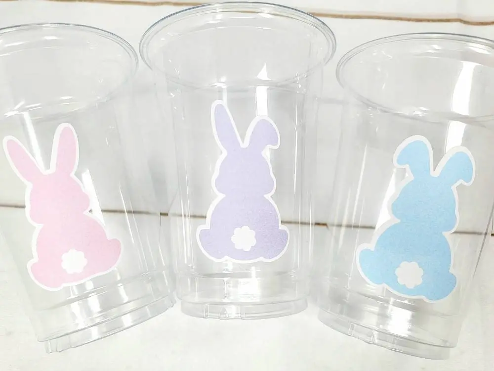 RABBIT PARTY CUPS - Easter Party Cups Rabbit Party Favors Rabbit Cups Easter Party Cups Easter Bunny Cups Easter Party Favor Cups Easter Cup