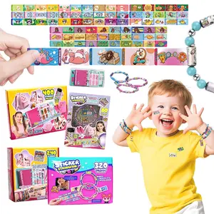 DIY Beaded Bracelet Sticker Toys, 4 Styles for Kids, Fashion Handmade Bracelets, Educational Birthday Gifts, Blind Box Toys