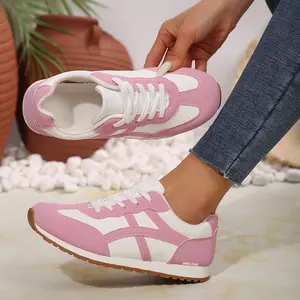 Women's Retro Lace Up Joggers Non-Slip Rubber Sole Walking Sneakers Springfresh